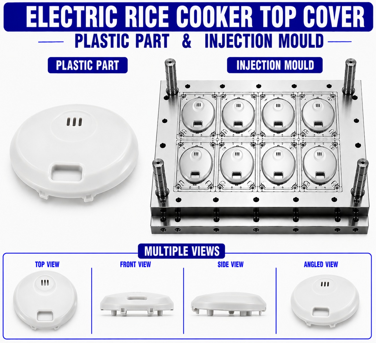 Electric Rice Cooker Plastic Top Cover Mould and Moulding Service